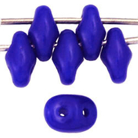 Image Seed Beads Czech SuperDuo 2 x 5mm blue opaque