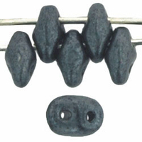 Image Seed Beads Czech SuperDuo 2 x 5mm matte hematite