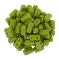 Image Seed Beads CzechMate Brick 3 x 6mm olive opaque