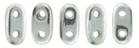 Image Seed Beads CzechMate Bar 2 x 6mm silver metallic