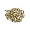 Image goldfill 12mm filigree round box 3 strand clasp