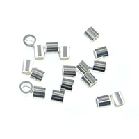 Image sterling silver 1.1x1mm crimp tube crimp bead silver