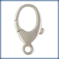 Image sterling silver 17 x 9mm lobster claw clasp silver