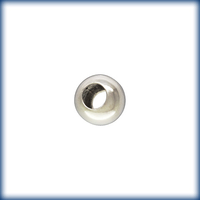 Image Metal Beads 2.5mm smooth seamless round sterling silver