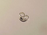 Image sterling silver medium weight earnut silver