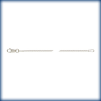 Image sterling silver finished snake chain Chain 1mm, 16 inch