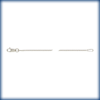 Image sterling silver finished snake chain Chain 1mm, 18 inch