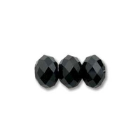 Image Swarovski Crystal Beads 6mm rondell (5040) jet (black) opaque