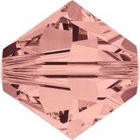 Image Swarovski Crystal Beads 3mm bicone 5328 blush rose transparent
