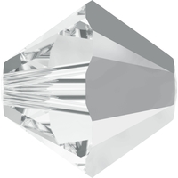 Image Swarovski Crystal Beads 3mm bicone 5328 crystal light chrome transparent with fi