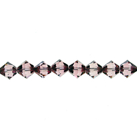 Image Swarovski Crystal Beads 3mm bicone 5328 crystal antique pink transparent with fi
