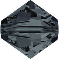 Image Swarovski Crystal Beads 3mm bicone 5328 graphite transparent