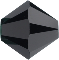 Image Swarovski Crystal Beads 3mm bicone 5328 jet (black) opaque