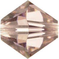 Image Swarovski Crystal Beads 3mm bicone 5328 vintage rose (pink) transparent