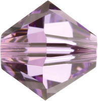 Image Swarovski Crystal Beads 4mm bicone 5328 light amethyst (light purple) transparen