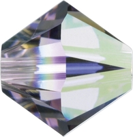 Image Swarovski Crystal Beads 4mm bicone 5328 light amethyst ab (light purple) transpa