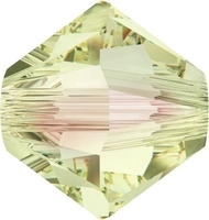 Image Swarovski Crystal Beads 4mm bicone 5328 crystal luminous green transparent with 