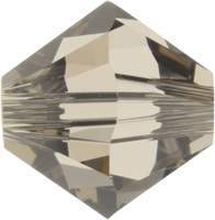 Image Swarovski Crystal Beads 4mm bicone 5328 greige (grey) transparent