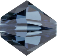 Image Swarovski Crystal Beads 4mm bicone 5328 montana (greyish blue) transparent