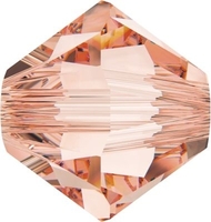 Image Swarovski Crystal Beads 4mm bicone 5328 rose peach transparent