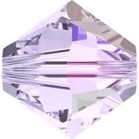 Image Swarovski Crystal Beads 4mm bicone 5328 smoky mauve ab transparent iridescent