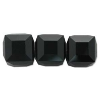 Image Swarovski Crystal Beads 4mm cube (5601) jet (black) opaque