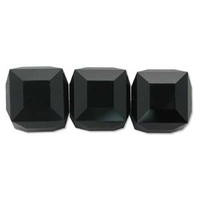 Image Swarovski Crystal Beads 6mm cube (5601) jet (black) opaque