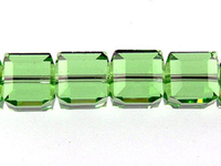 Image Swarovski Crystal Beads 6mm cube (5601) peridot (light green) transparent