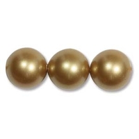 Image Swarovski Pearl Beads 4mm round pearl (5810) vintage gold pearlescent