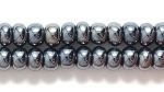 Image Seed Beads Czech pony size 6 gunmetal (sphinx) opaque