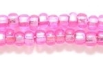Image Seed Beads Czech pony size 6 dark pink (dyed) silver lined