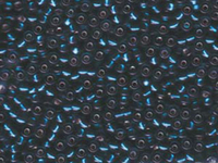 Image Seed Beads Miyuki Seed size 8 blue zircon (dyed) silver lined