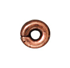Image Metal Beads 4mm Kenyan flat antique copper lead free pewter