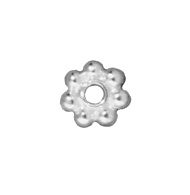 Image Metal Beads 4mm daisy spacer silver finish lead free pewter