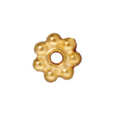 Image Metal Beads 4mm daisy spacer gold finish lead free pewter