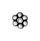 Image Metal Beads 3mm daisy spacer antique silver lead free pewter
