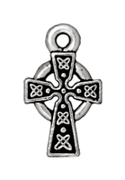 Image Metal Charms Celtic Cross antique silver small