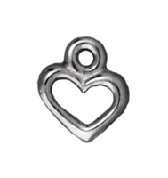 Image Charms open heart silver 10 x 8mm