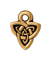 Image Metal Charms Celtic triad antique gold 8mm