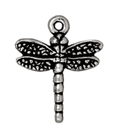 Image Metal Charms dragonfly antique silver 16 x 20mm