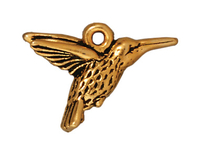Image Metal Charms hummingbird antique gold 19mm