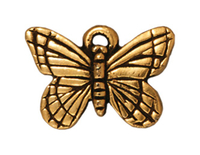 Image Metal Charms butterfly antique gold 16mm