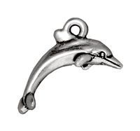 Image Metal Charms dolphin antique silver 19mm