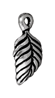 Image Metal Charms birch leaf antique silver 15 x 7mm