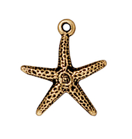Image Metal Charms starfish antique gold 20mm