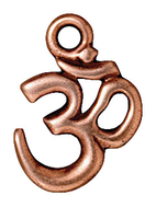 Image Metal Charms Om antique copper 13 x 19mm