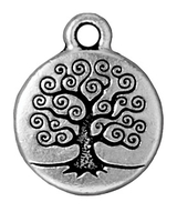 Image Metal Charms tree of life antique silver 15mm