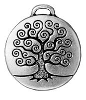 Image Metal Charms tree of life antique silver 24mm