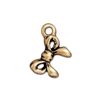 Image Metal Charms bow antique gold 11.5 x 17mm