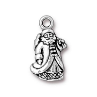 Image Metal Charms St. Nick antique silver 12 x 22mm